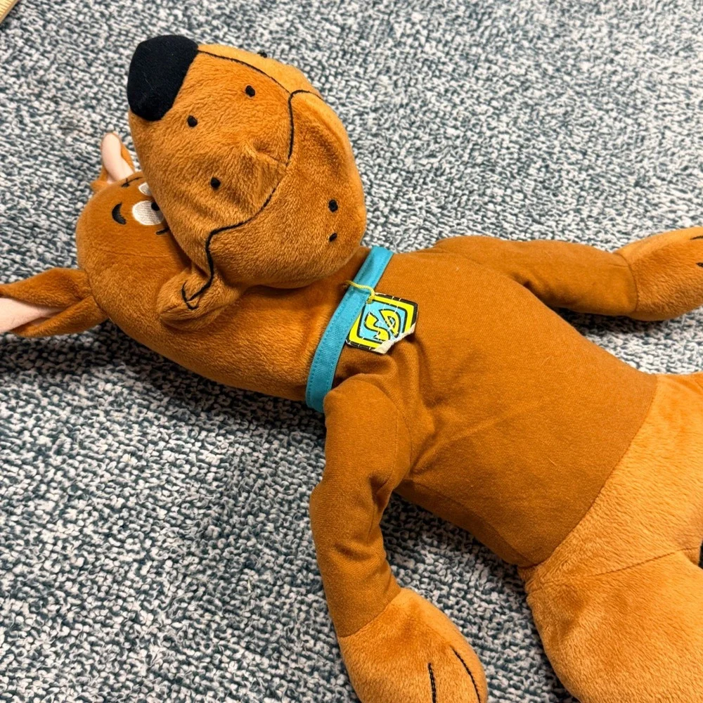 Scooby-Doo Plush Stuffed Animal Large Brown 25 Inch Teal Collar SD Tag Toy